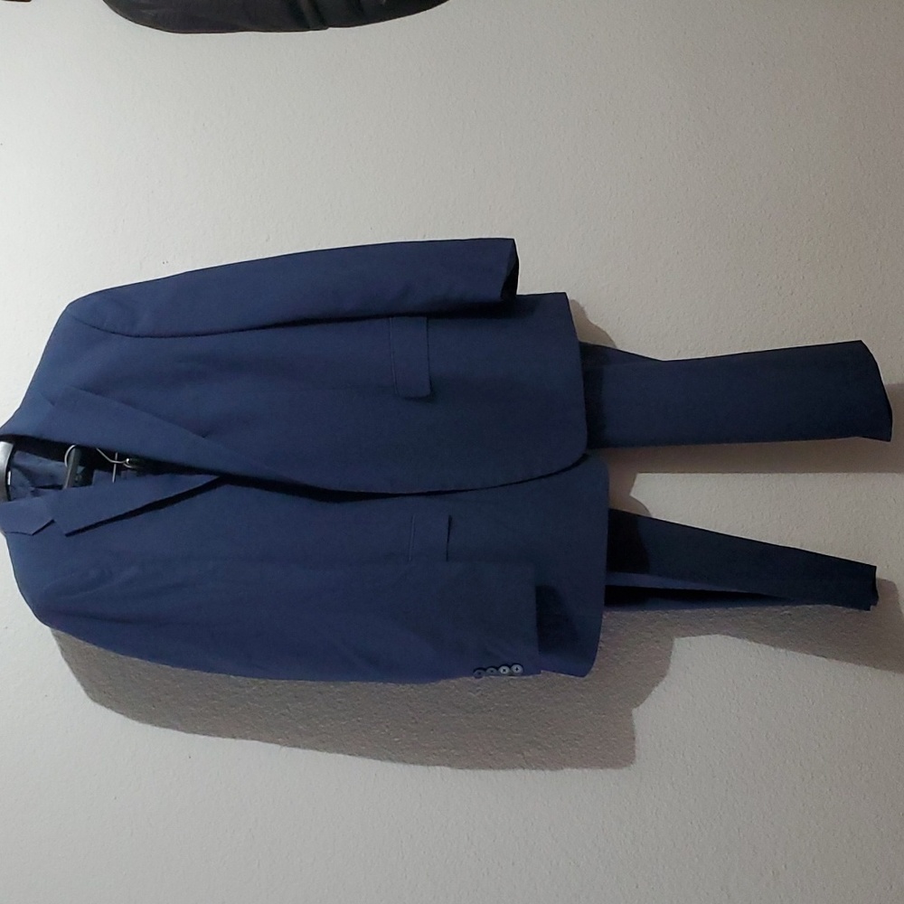 Mens Calvin Klein Navy Suit Jacket 48 Pants 40 x 30
